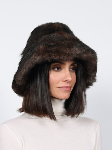 Toscana Shearling Bucket Hat in Brisa