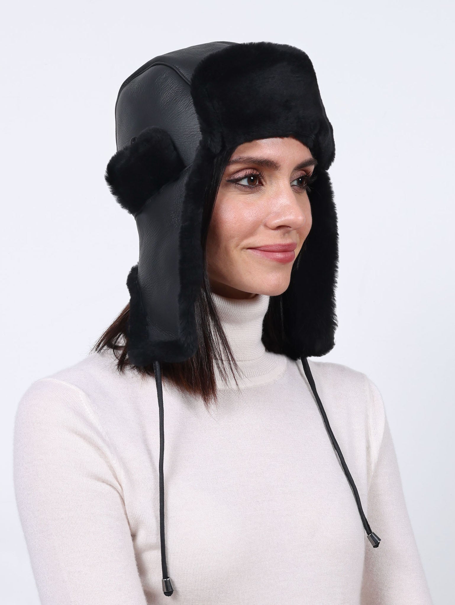 Shearling Trapper with Earflap
