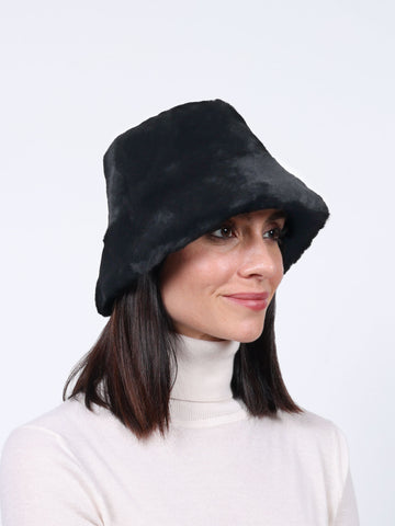 Merino Shearling Nappa Bucket Hat