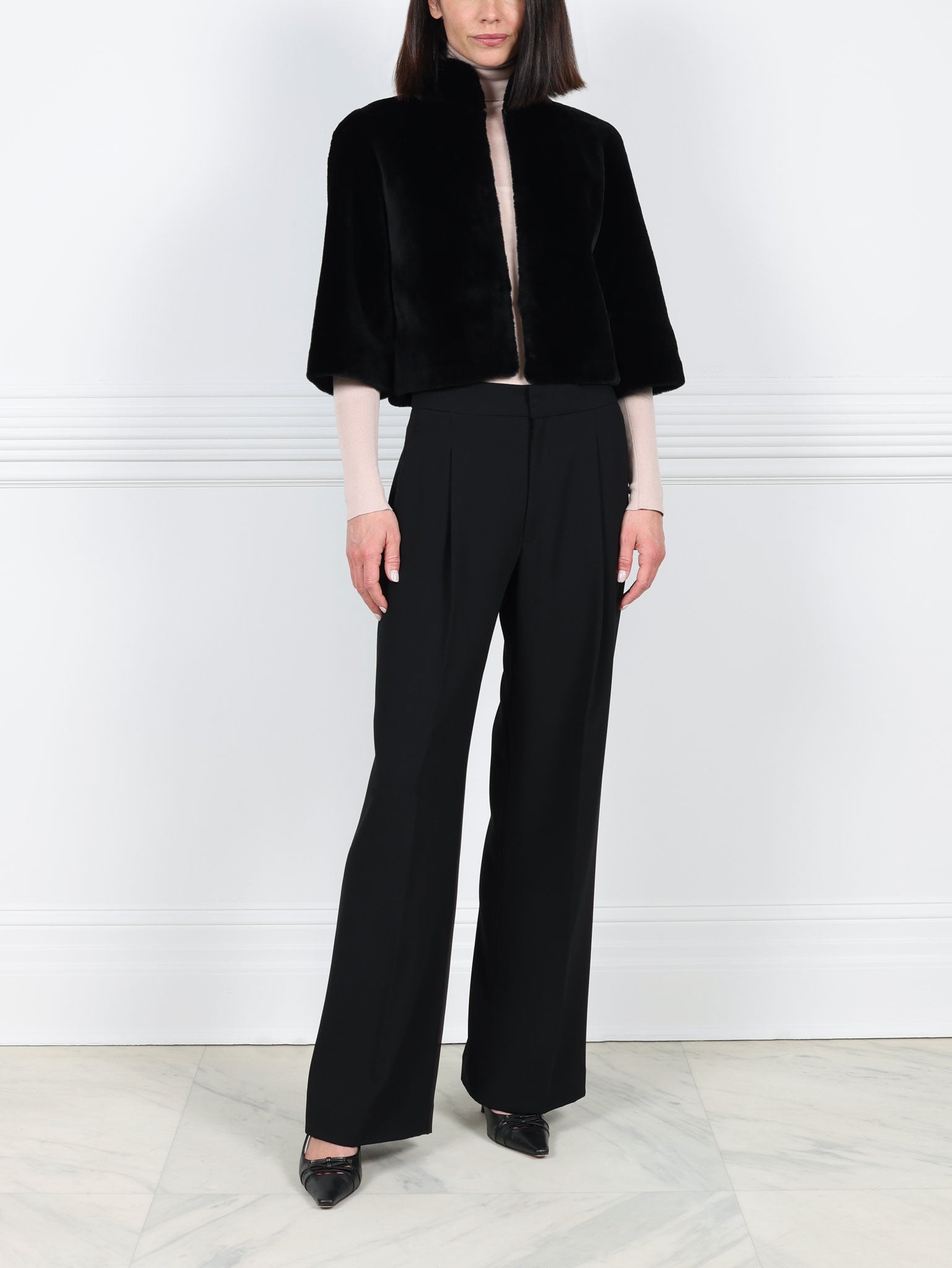 Shearling Cropped Jacket