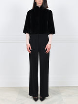 Shearling Cropped Jacket