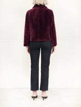 The Anastasia Reversible Crop Shearling Jacket