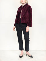 The Anastasia Reversible Crop Shearling Jacket