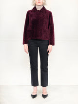 The Anastasia Reversible Crop Shearling Jacket