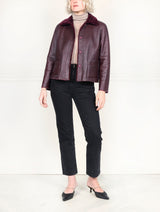 The Anastasia Reversible Crop Shearling Jacket