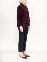 The Anastasia Reversible Crop Shearling Jacket