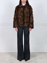 The Dahlia Sable Upcycled Fur Jacket