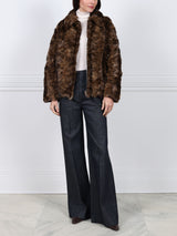 The Dahlia Sable Upcycled Fur Jacket