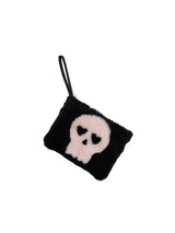 The Skull Shearling Intarsia Wristlet