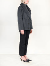 The Tracy Double Face Jacket with Mink Trim