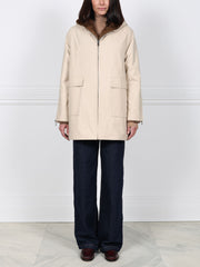 The Flurry Reversible Hooded Mink Coat
