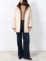 The Flurry Reversible Hooded Mink Coat