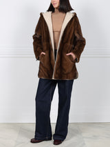 The Flurry Reversible Hooded Mink Coat