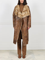 Drape Front Upcycled Sable Coat