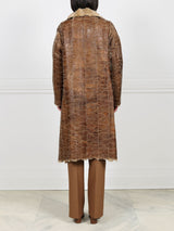 Drape Front Upcycled Sable Coat