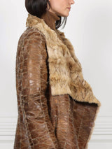 Drape Front Upcycled Sable Coat