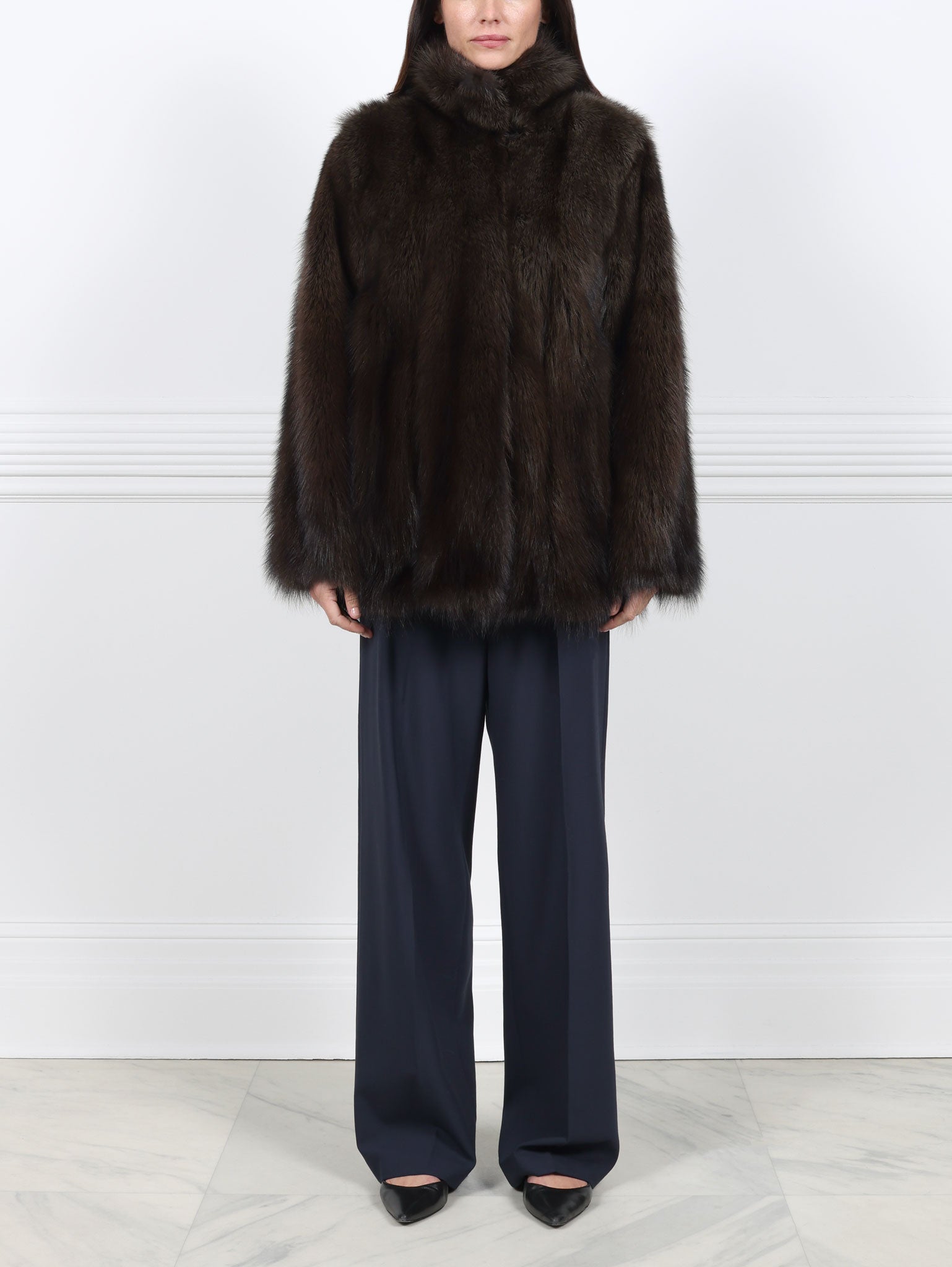 The Metallic Fisher Fur Coat