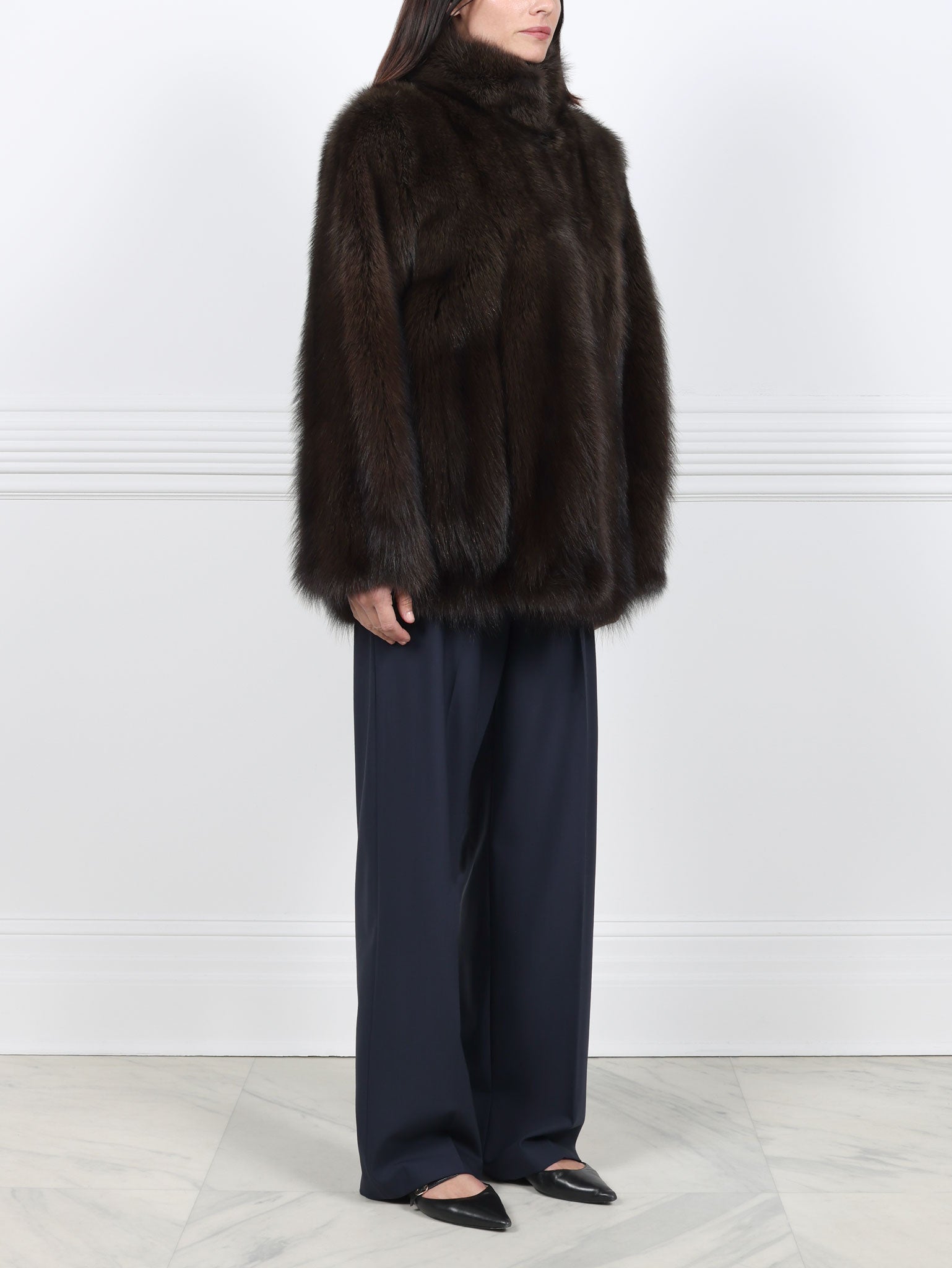 The Metallic Fisher Fur Coat