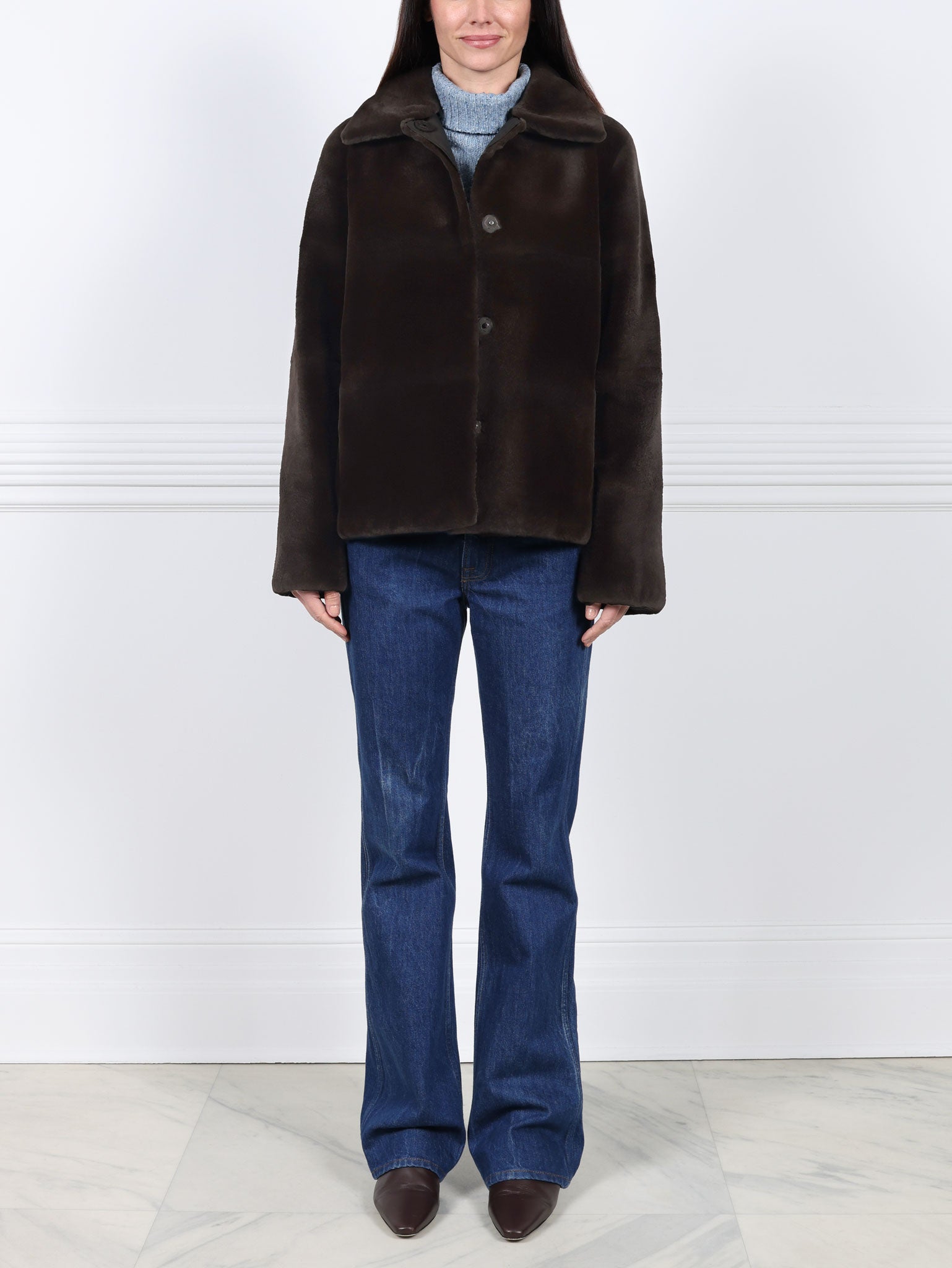 The Stormie Reversible Sheared Mink Jacket