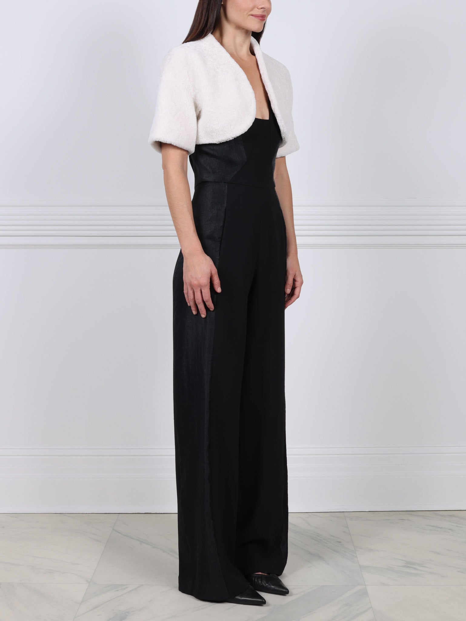 The Oval Shearling Shrug