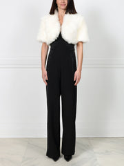 White Toscana Shearling Shrug