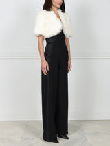 White Toscana Shearling Shrug