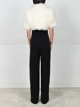 White Toscana Shearling Shrug
