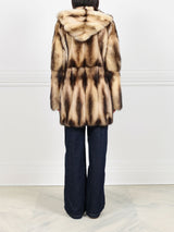 Fitch Fur Hooded Belted