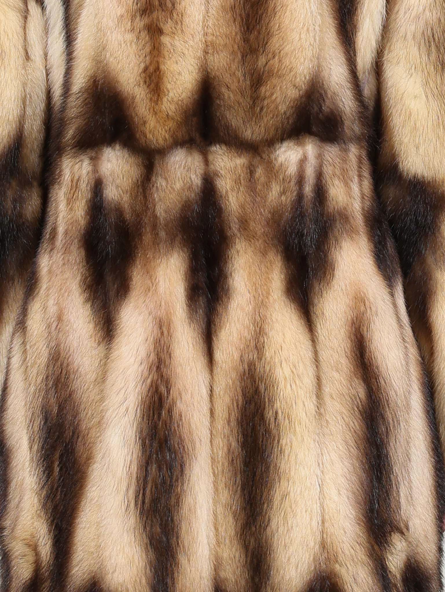 Fitch Fur Hooded Belted