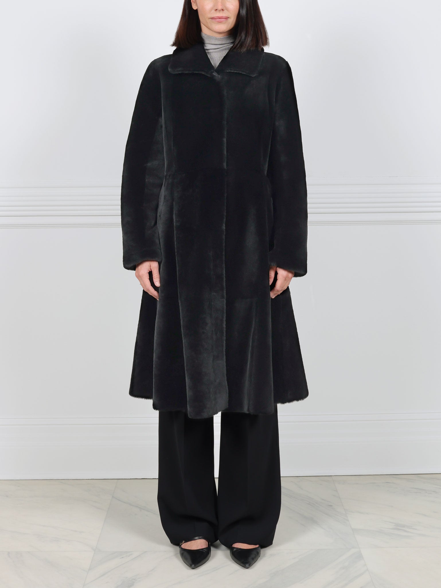 Trumpet Shearling Coat