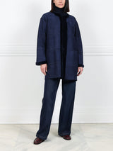 Sueded Sheared Mink Fur Coat