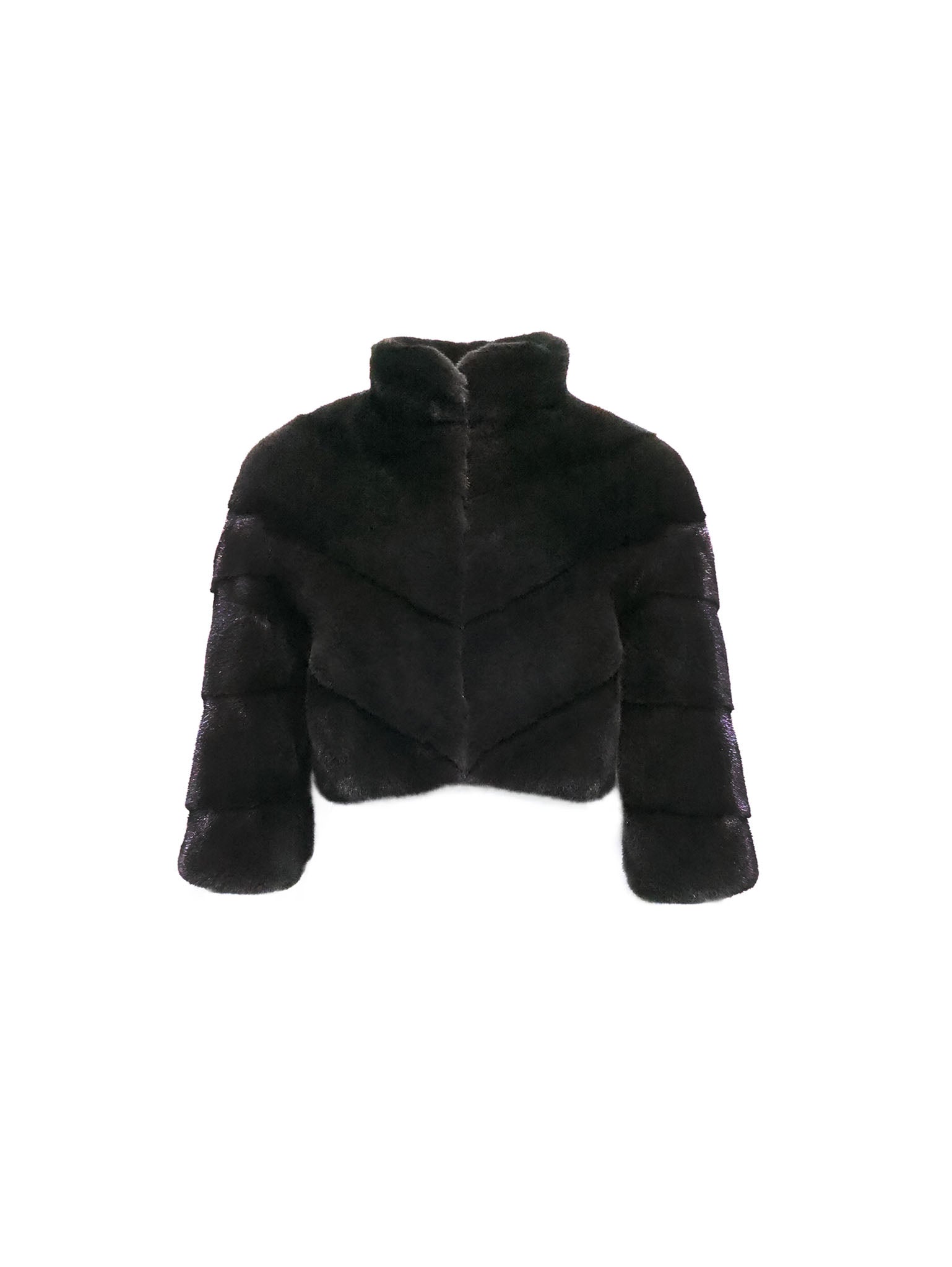 Diagonal Mink Fur Evening Jacket
