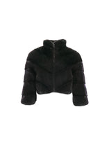 Diagonal Mink Fur Evening Jacket