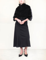 Diagonal Mink Fur Evening Jacket