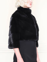 Diagonal Mink Fur Evening Jacket
