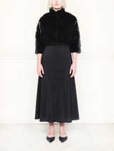 Diagonal Mink Fur Evening Jacket