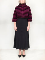 The Jessie Diagonal Mink Fur Evening Jacket