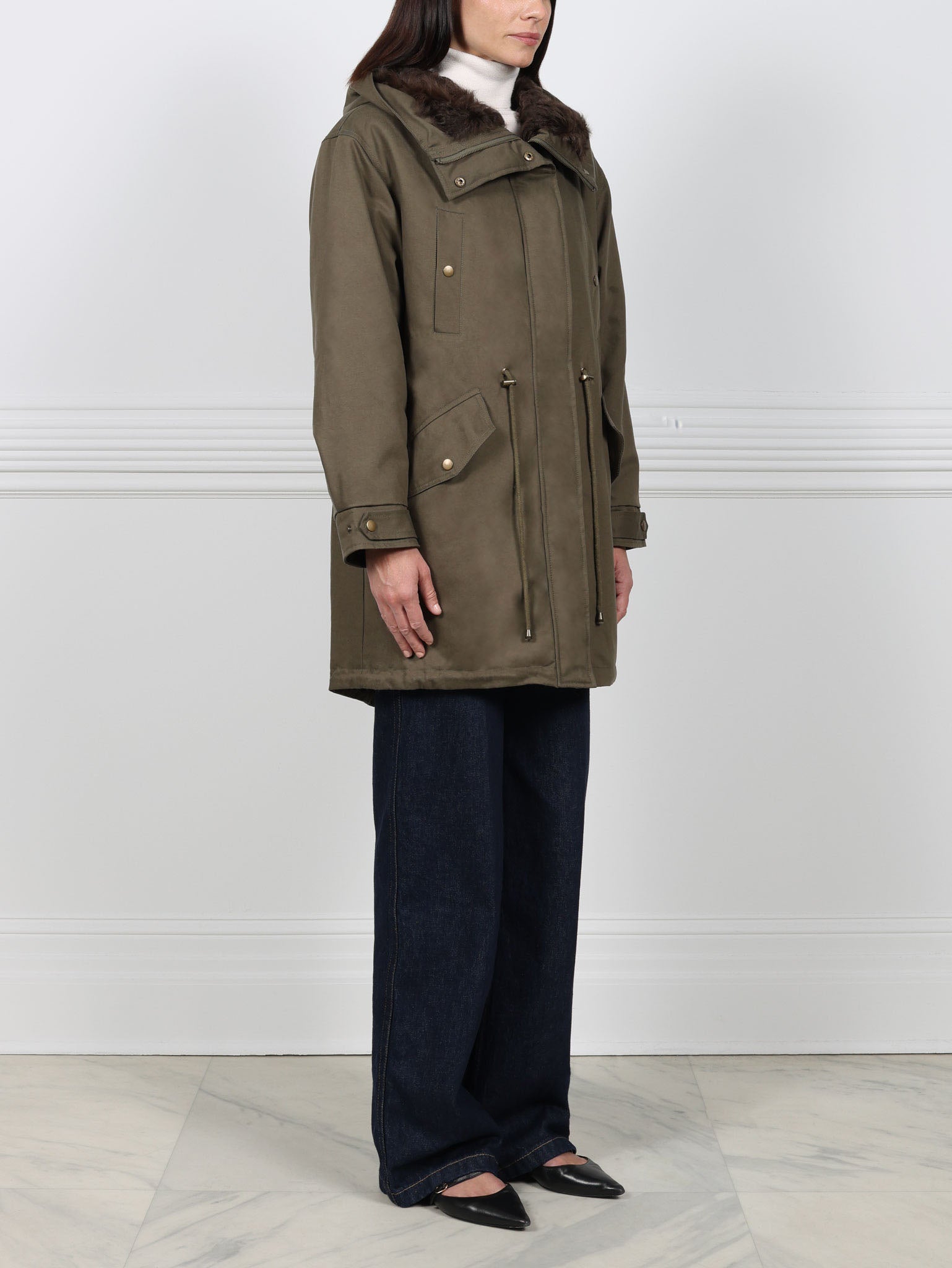 The Mahogany Shearling Lined Coat