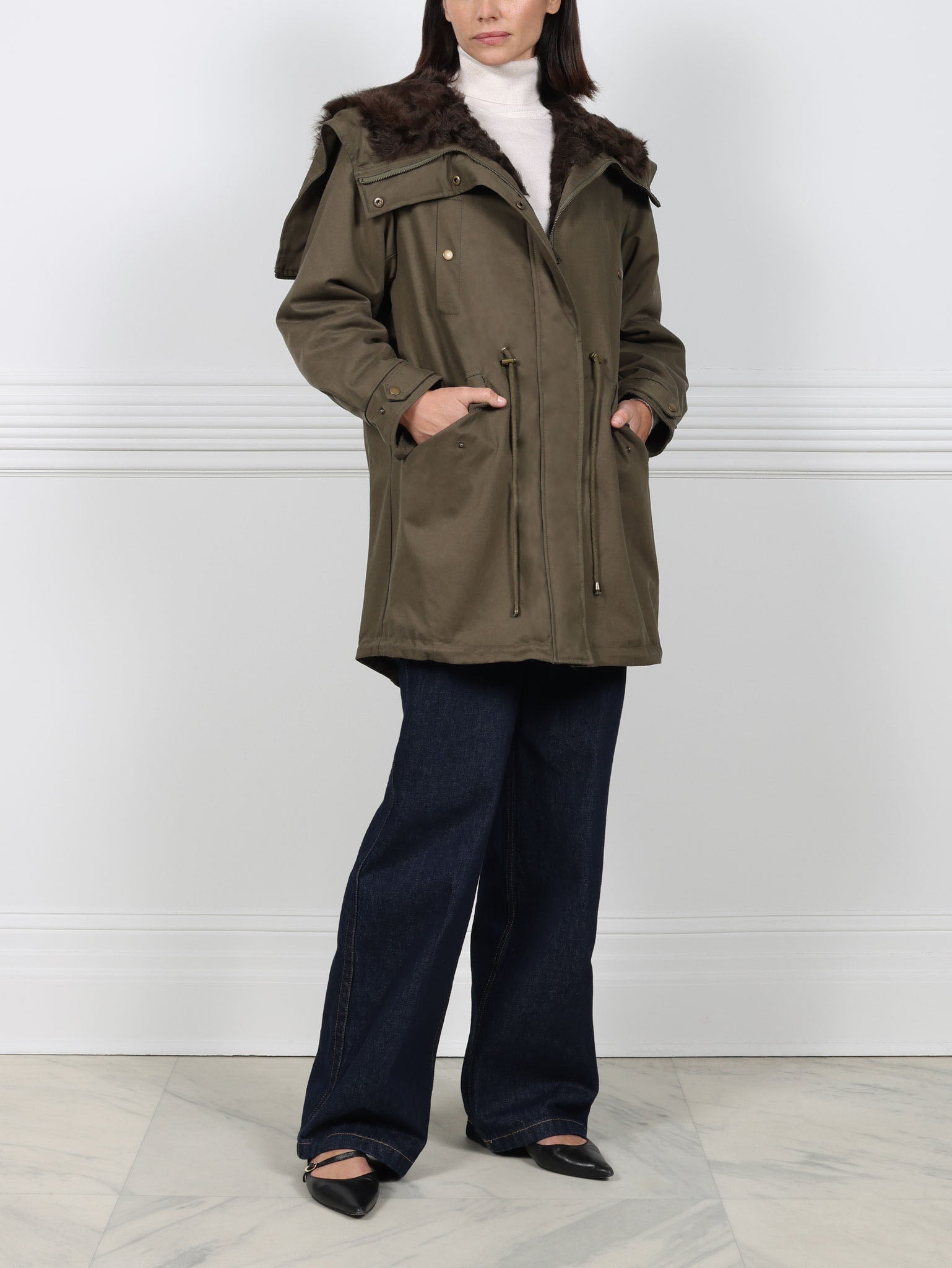 The Mahogany Shearling Lined Coat