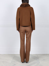 The Lylia Double Face Jacket with Mink Fur Collar