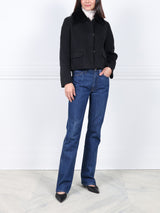 The Lylia Double Face Jacket with Mink Fur Collar