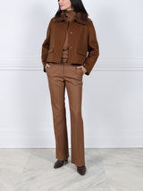 The Lylia Double Face Jacket with Mink Fur Collar