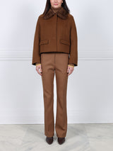 The Lylia Double Face Jacket with Mink Fur Collar