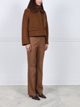The Lylia Double Face Jacket with Mink Fur Collar