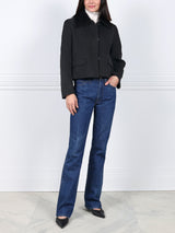 The Lylia Double Face Jacket with Mink Fur Collar