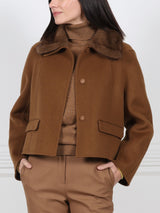 The Lylia Double Face Jacket with Mink Fur Collar