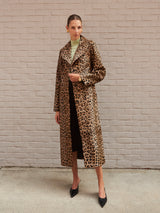 The Yasmine Leopard Print Shearling Coat