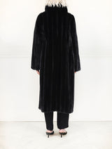 The Cleopatra Mink Coat With Fox Trim
