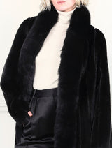 The Cleopatra Mink Coat With Fox Trim
