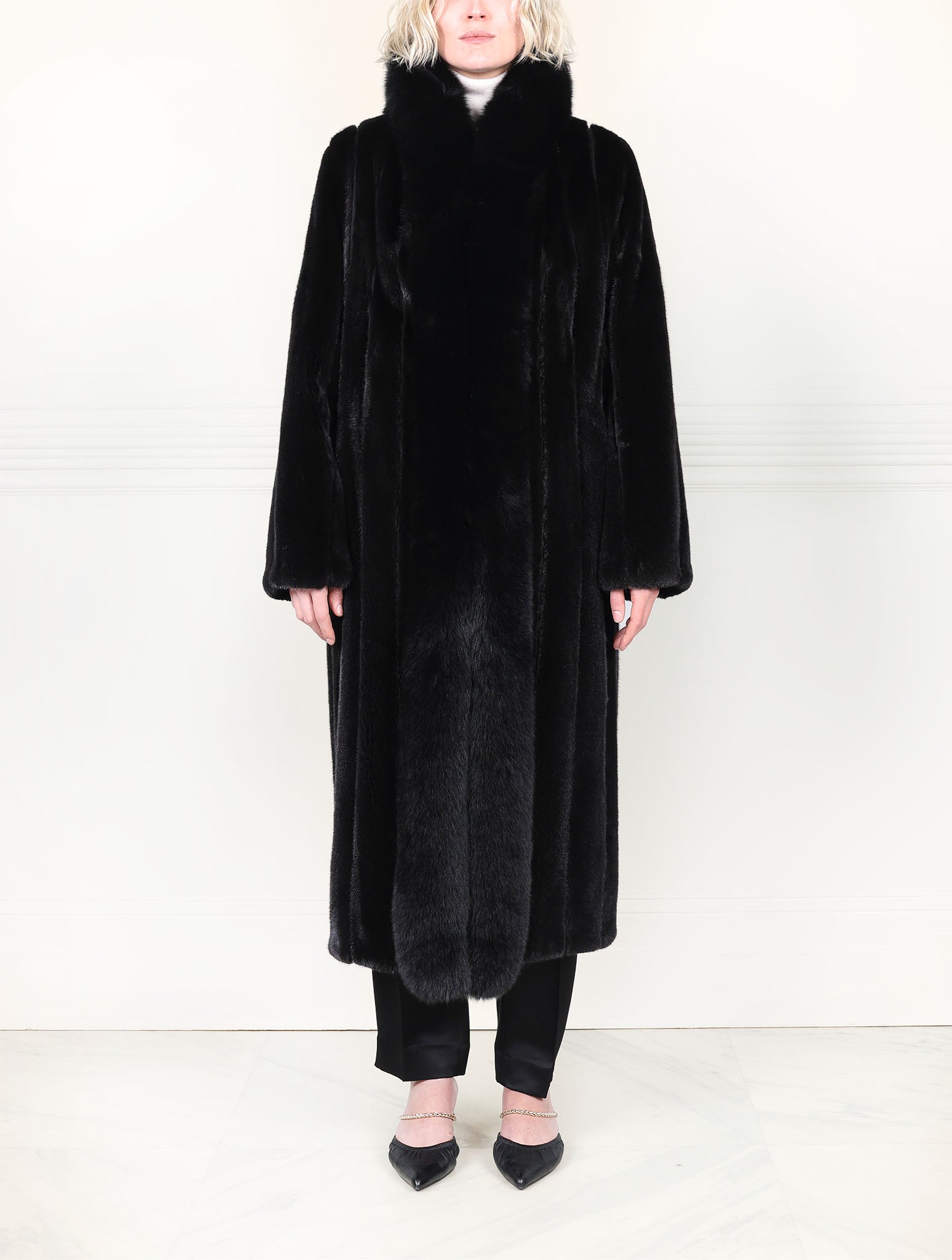 The Cleopatra Mink Coat With Fox Trim
